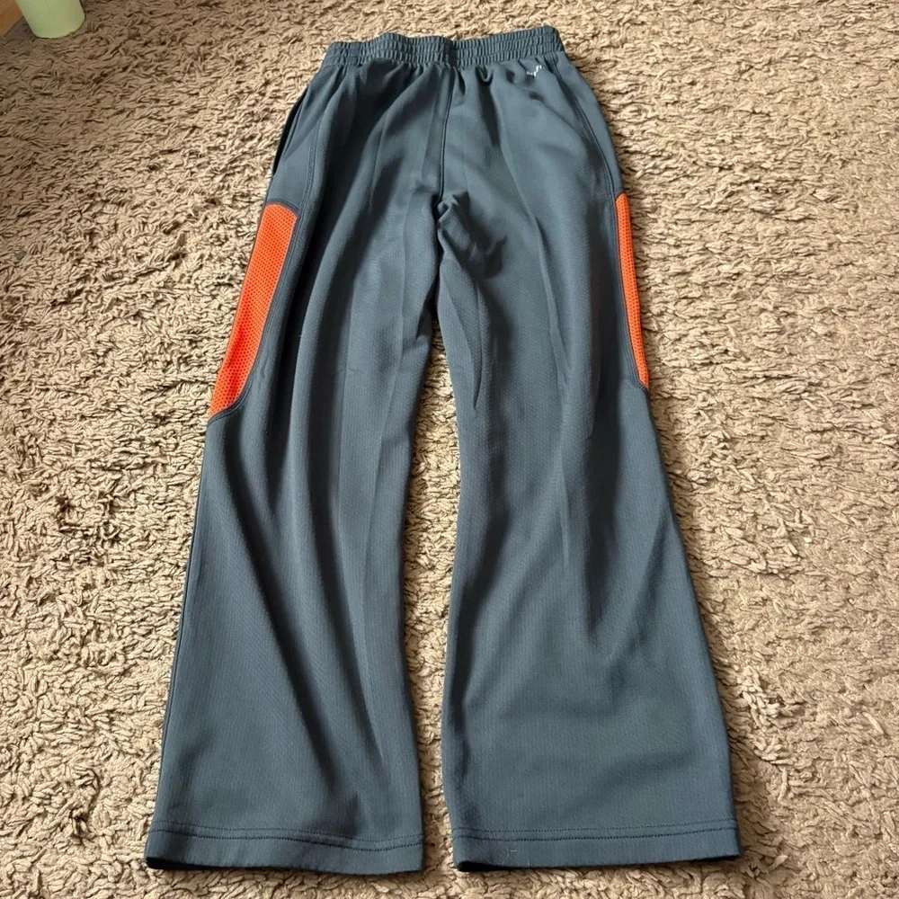 Nike Gray Sweat Pants Orange Basketball Large Men’s Y2K Vintage Dri Fit